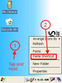 arrow_to_paste_shortcut_in_unitech.bmp
